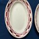 Lot 2 flat ceramic cup plate by Badonviller model Bernard