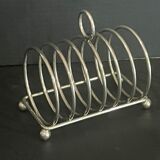 Toast holder in silver metal