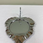 Metal and glass bowl