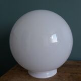 White glass opaline ball globe 20 cm