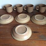 4 tasses à café en grès