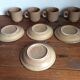 4 stoneware coffee cups