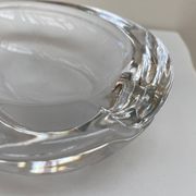Large glass crystal ashtray by Art Vannes France