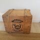 Former pierrot Gourmand wood crate