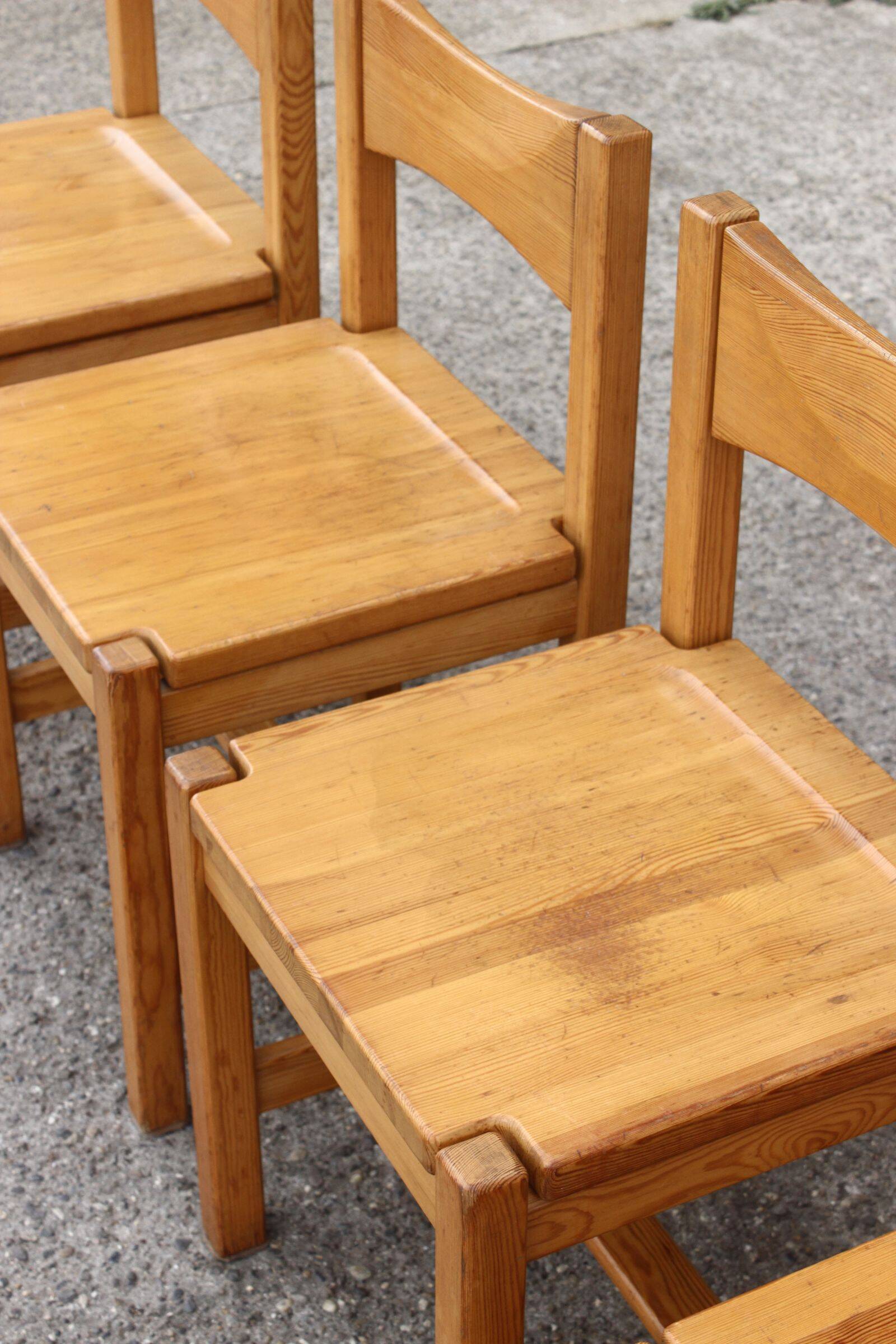 Table à manger & chaises Hongisto en pin par Ilmari Tapiovaara pour Laukaan Puu
