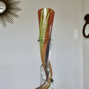 Large soliflore vase made of blown Murano glass, Venetian style, 1970s.