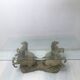 Coffee table glass top on 4 vintage horses
