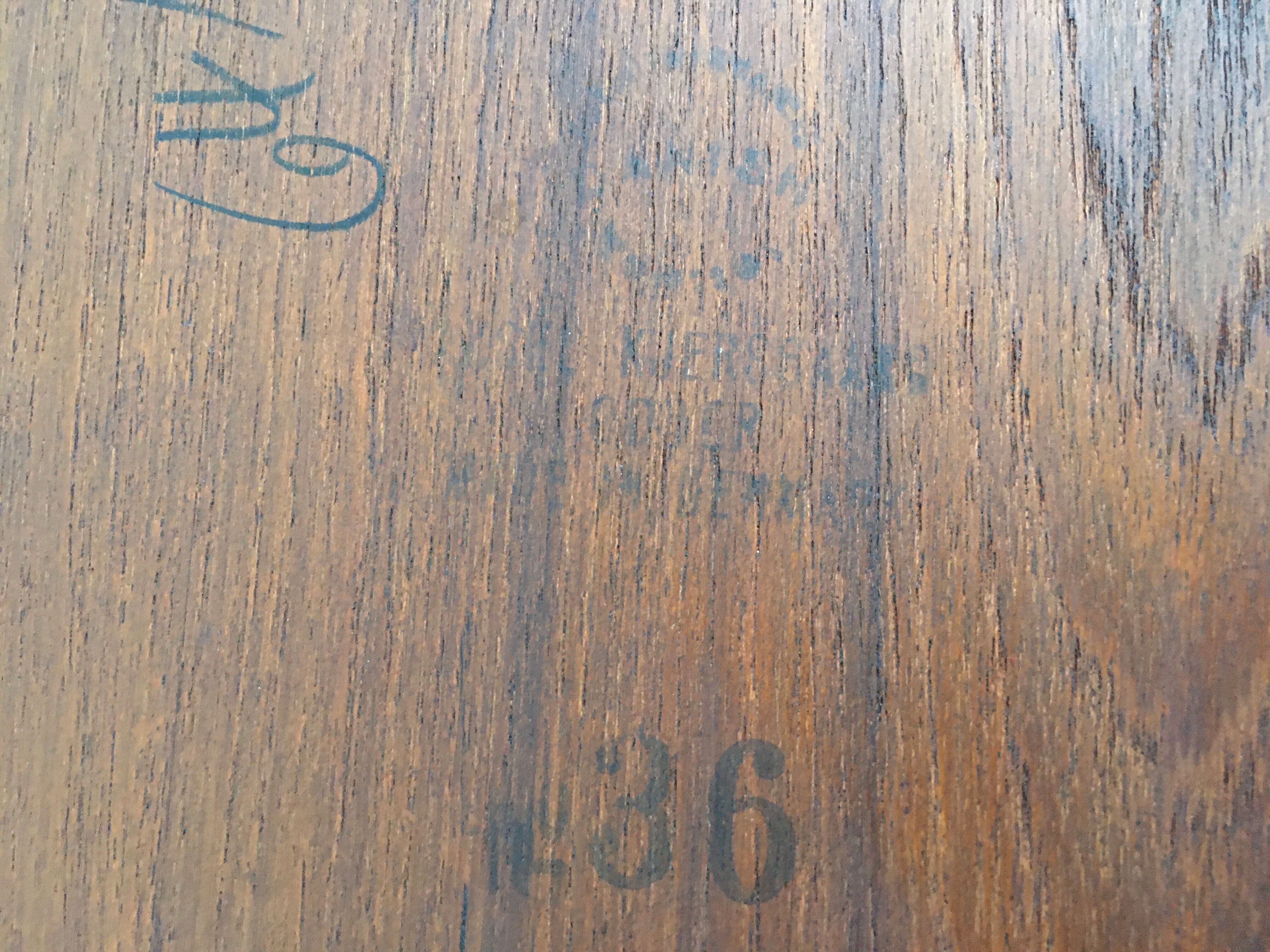Scandinavian rosewood mirror and bench by Aksel Kjersgaard 60s