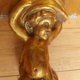 Shelf , Wall console gilded cherub