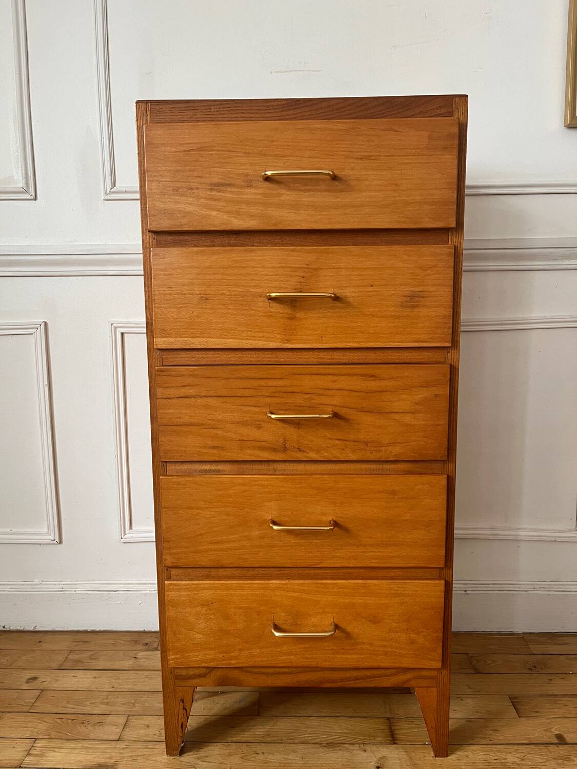 Chiffonnier en bois pieds compas