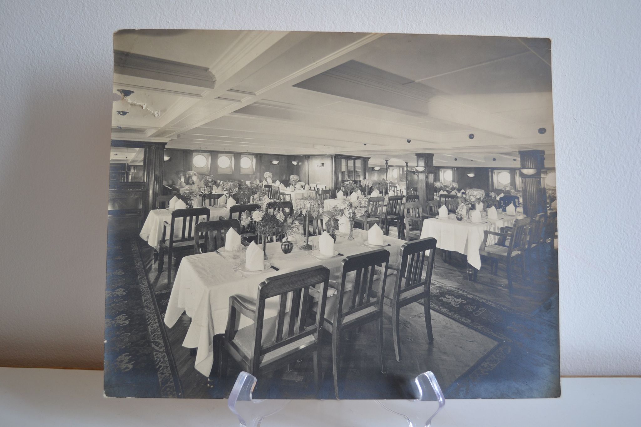 Photo argentique salle de paquebot vers 1930