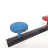 Vintage wall coat rack 4 metal hooks