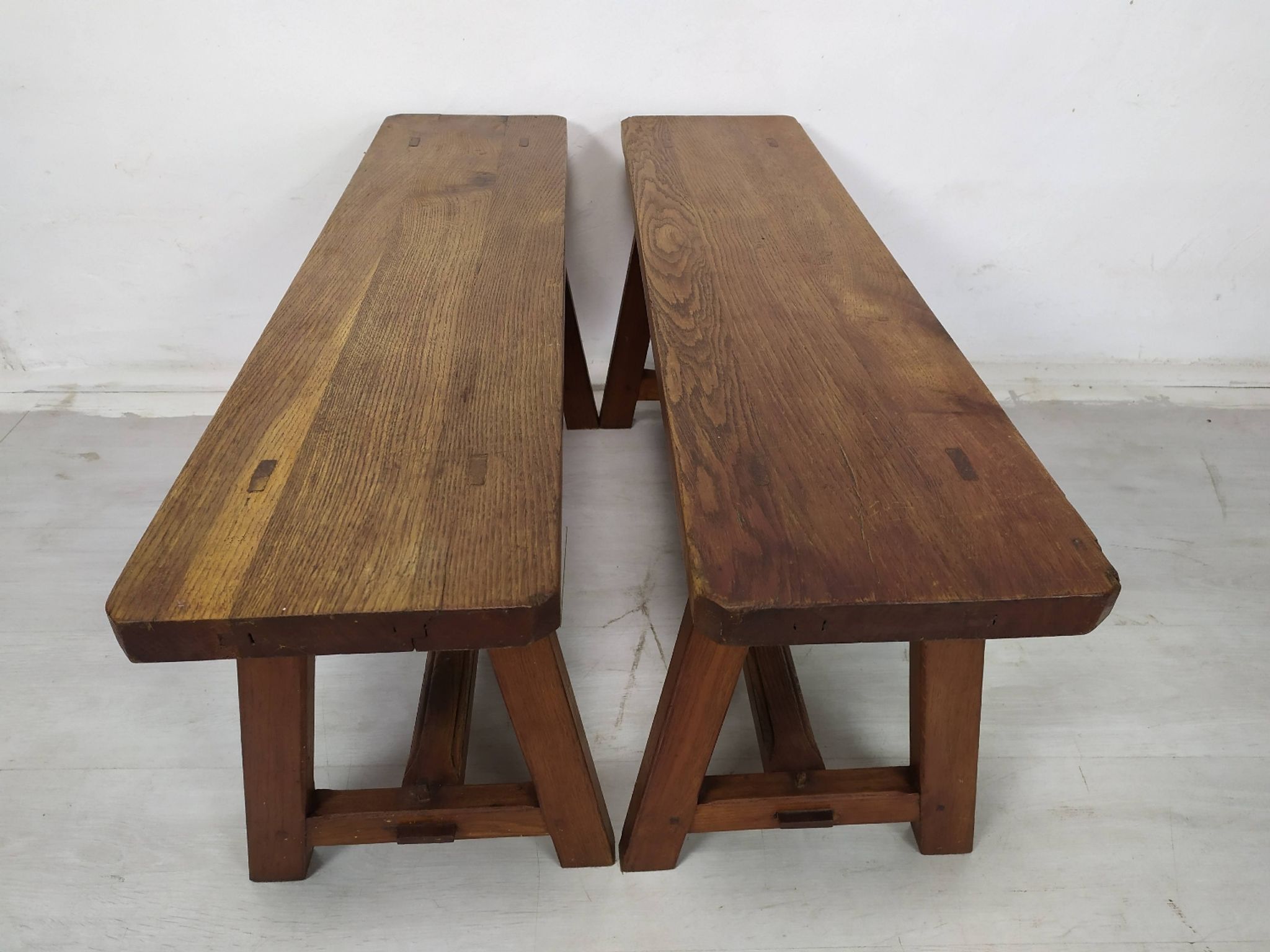 Pair of farm benches