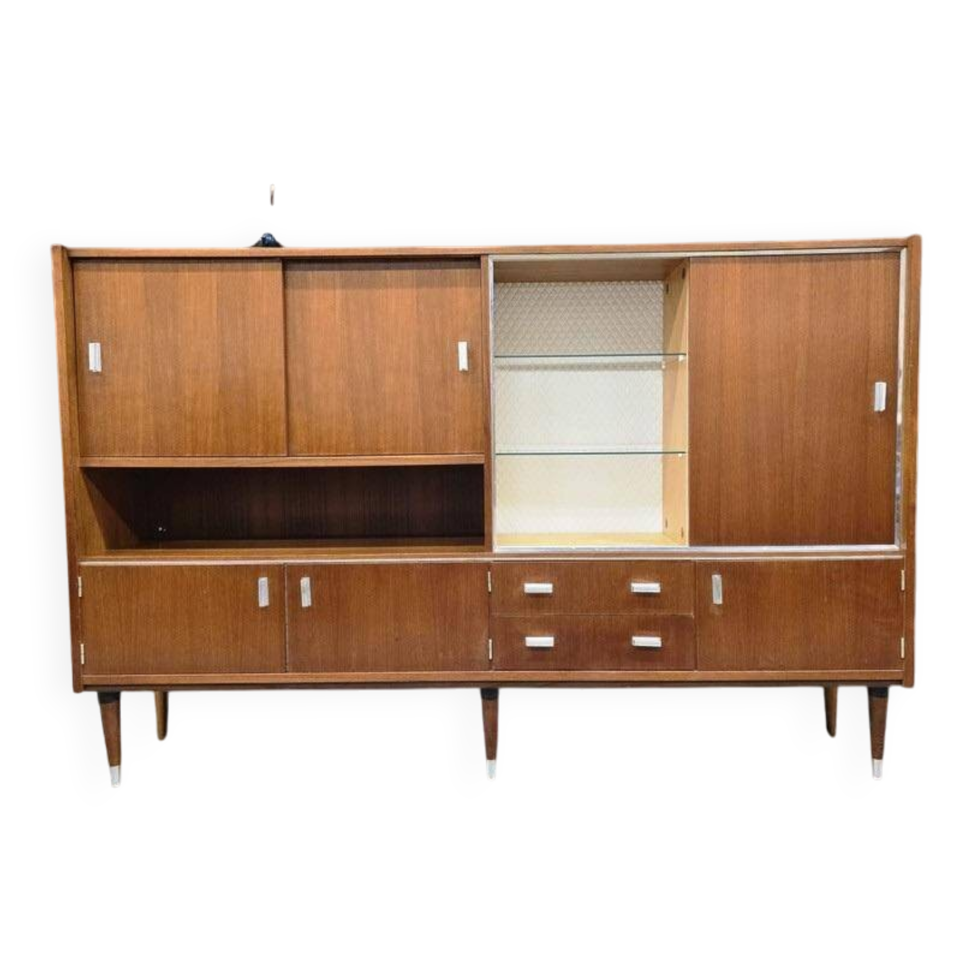 vintage XL wooden armoire / midboard / wall unit