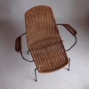 Wicker chair with Campo and Graffi armrests from the 60s.