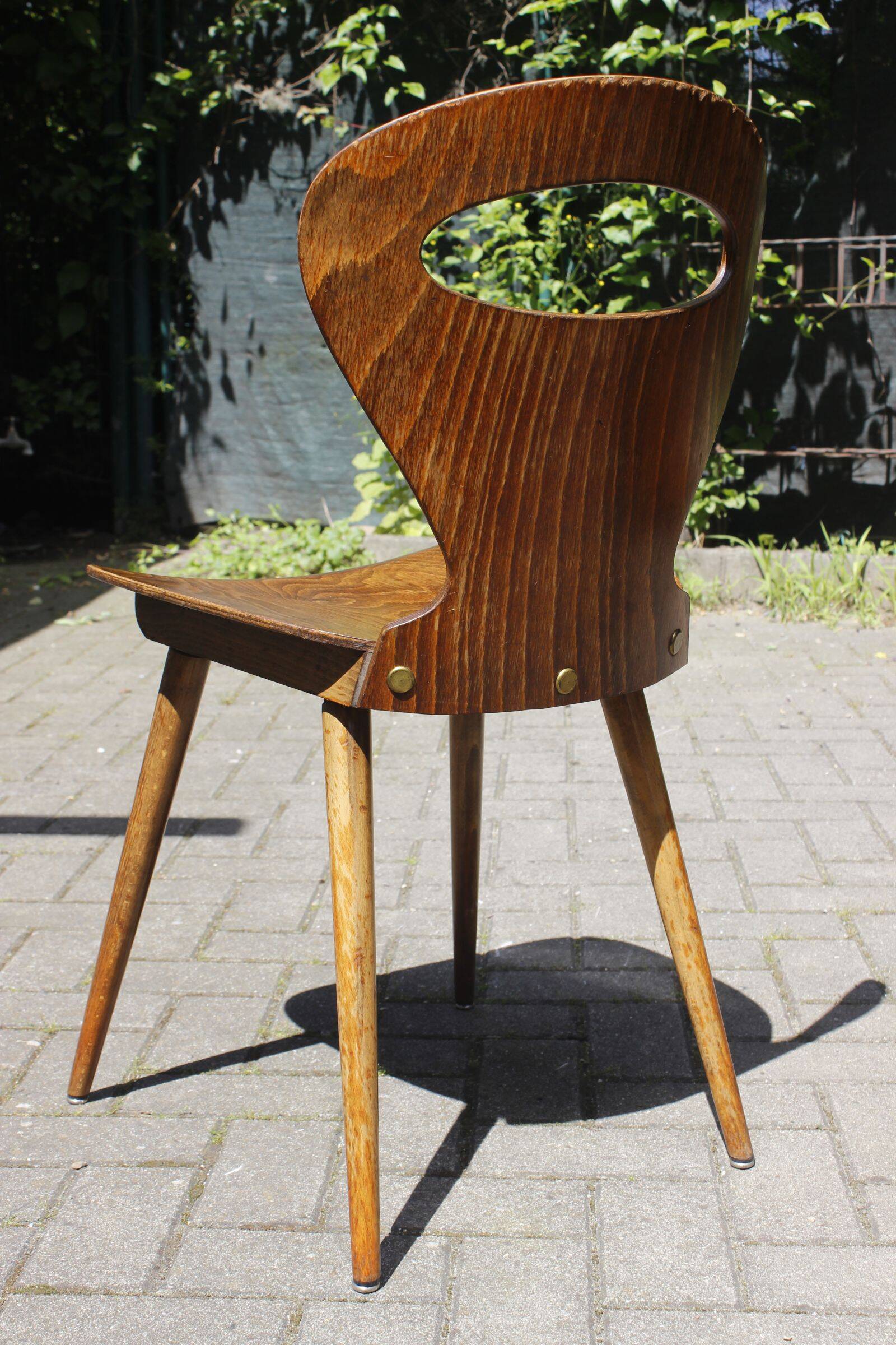 Pair of "Fourmi" bistro chairs Baumann France 1960s