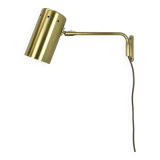 rare adjustable solid Brass Stilnovo Style Theatre spot Wall Light, Italy