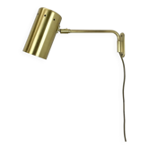 Applique murale de théâtre de style Stilnovo en laiton massif réglable et rare, Italie