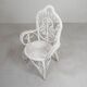 Vintage bamboo, rattan armchair with armrests, 1950s