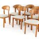 Lot de 6 chaises design danoises Juul Kristensen en teck