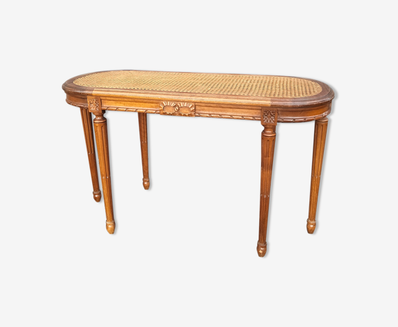Banquette de piano 6 pieds cannee ancienne style louis xvi vintage
