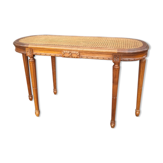 Banquette de piano 6 pieds cannee ancienne style louis xvi vintage