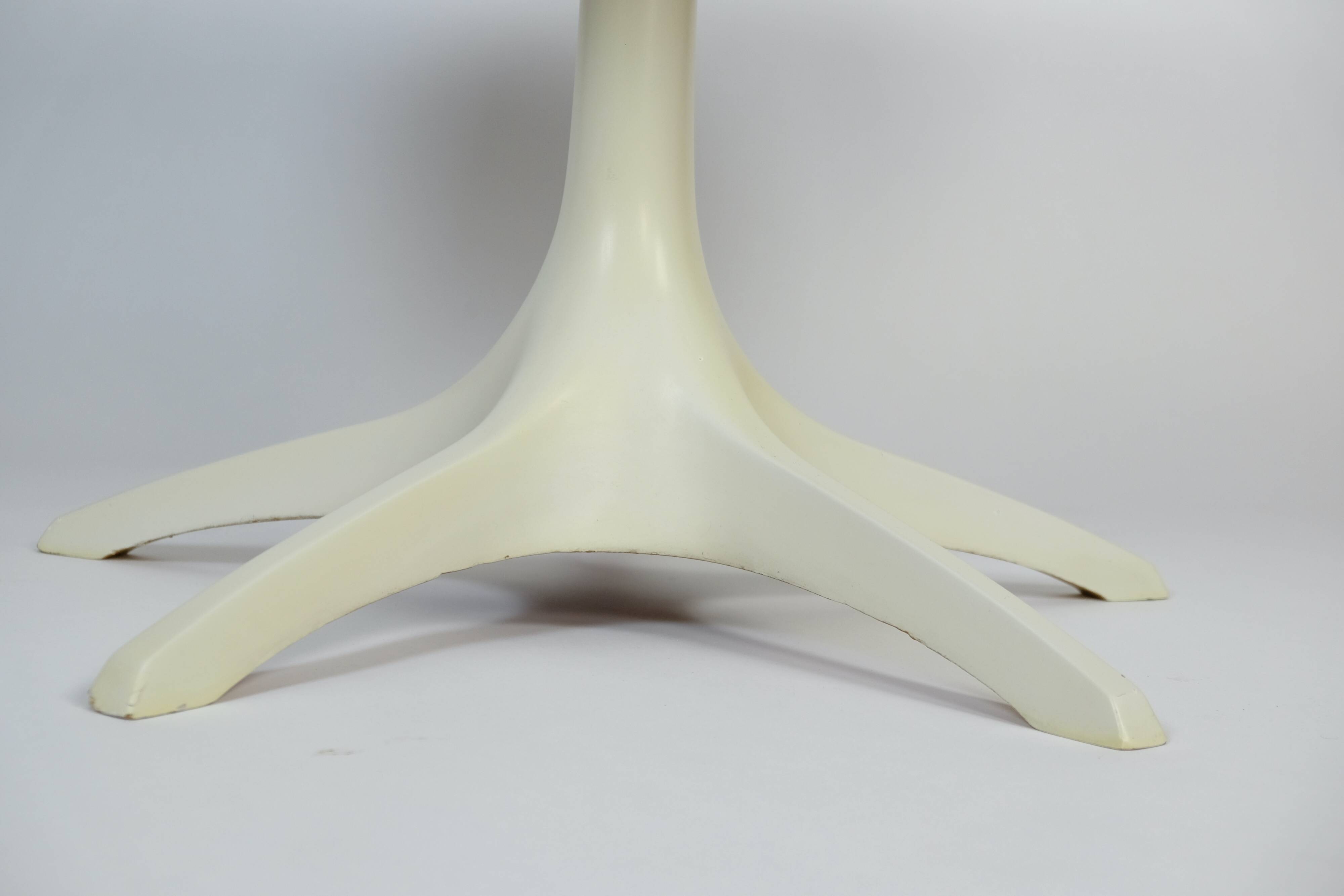 Vintage Dining Table Round Extandable 70s Space Age