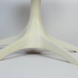 Vintage Dining Table Round Extandable 70s Space Age