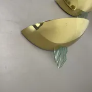 Set of two minimalist wall lights in the style of sciolari from baulmann, germany, 1980s