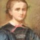 Portrait of a young woman from the Napoleonic III era.