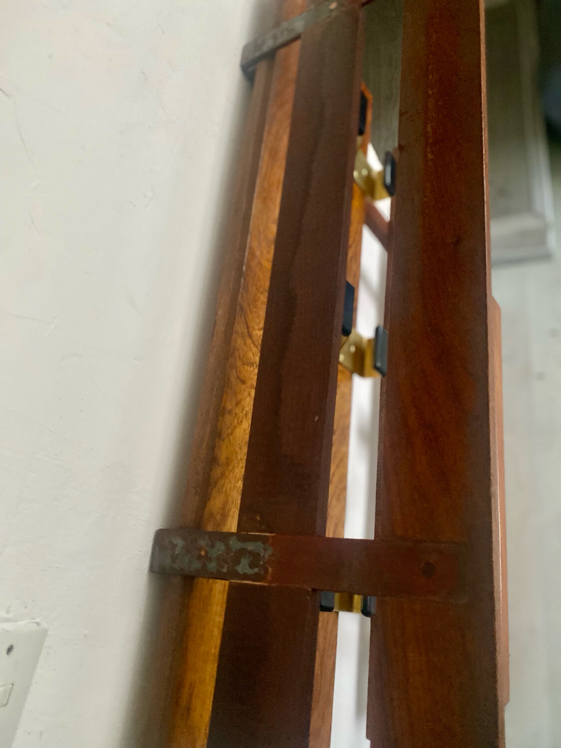 Vintage wall coat rack hooks circa