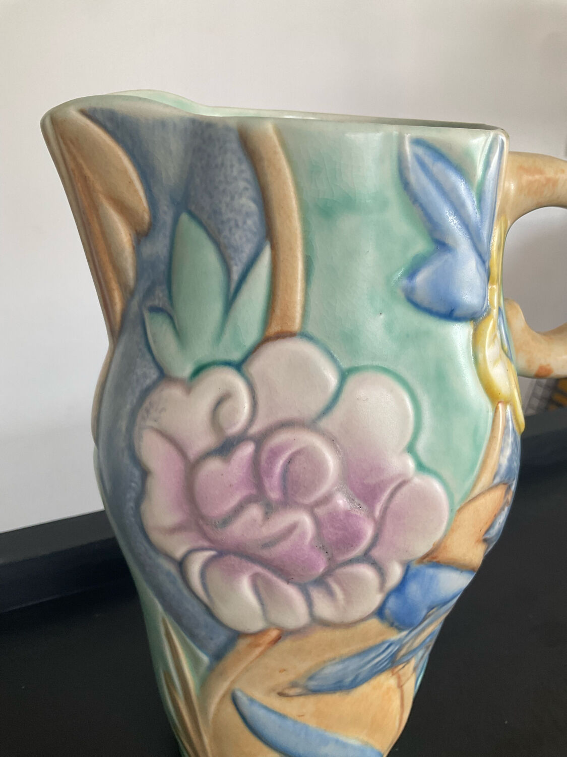 Vintage Beswick England pitcher in glazed ceramic