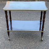 Desserte vintage double plateau doré