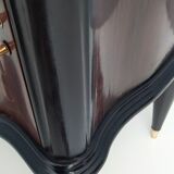 Pair of Mahogany Nightstands with in the Style of Tomaso Buzzi, Italy, 1950s