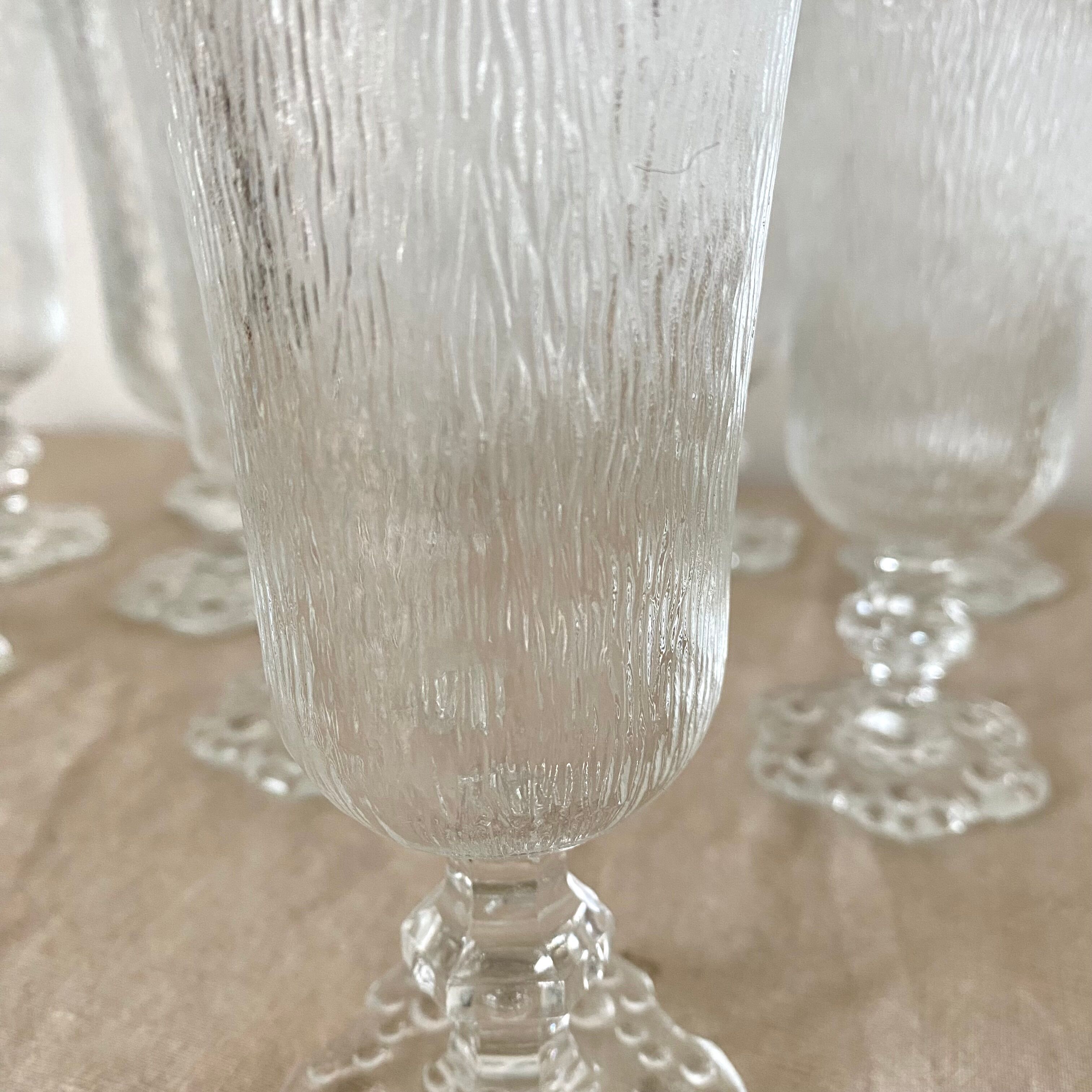 Vintage champagne flutes
