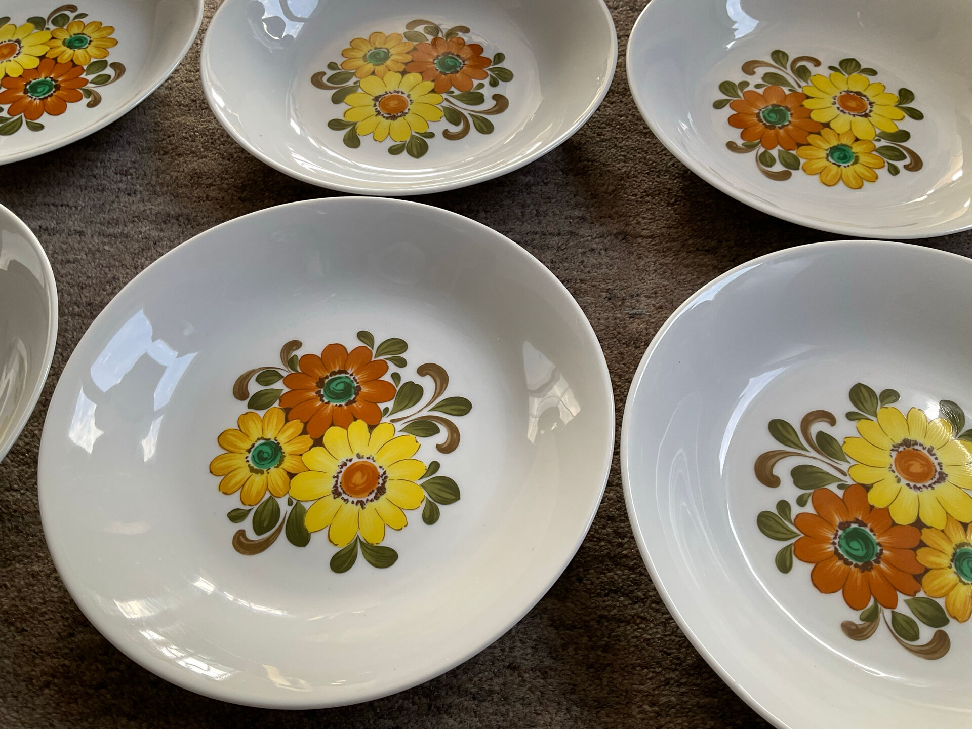 Set of 6 vintage porcelain plates