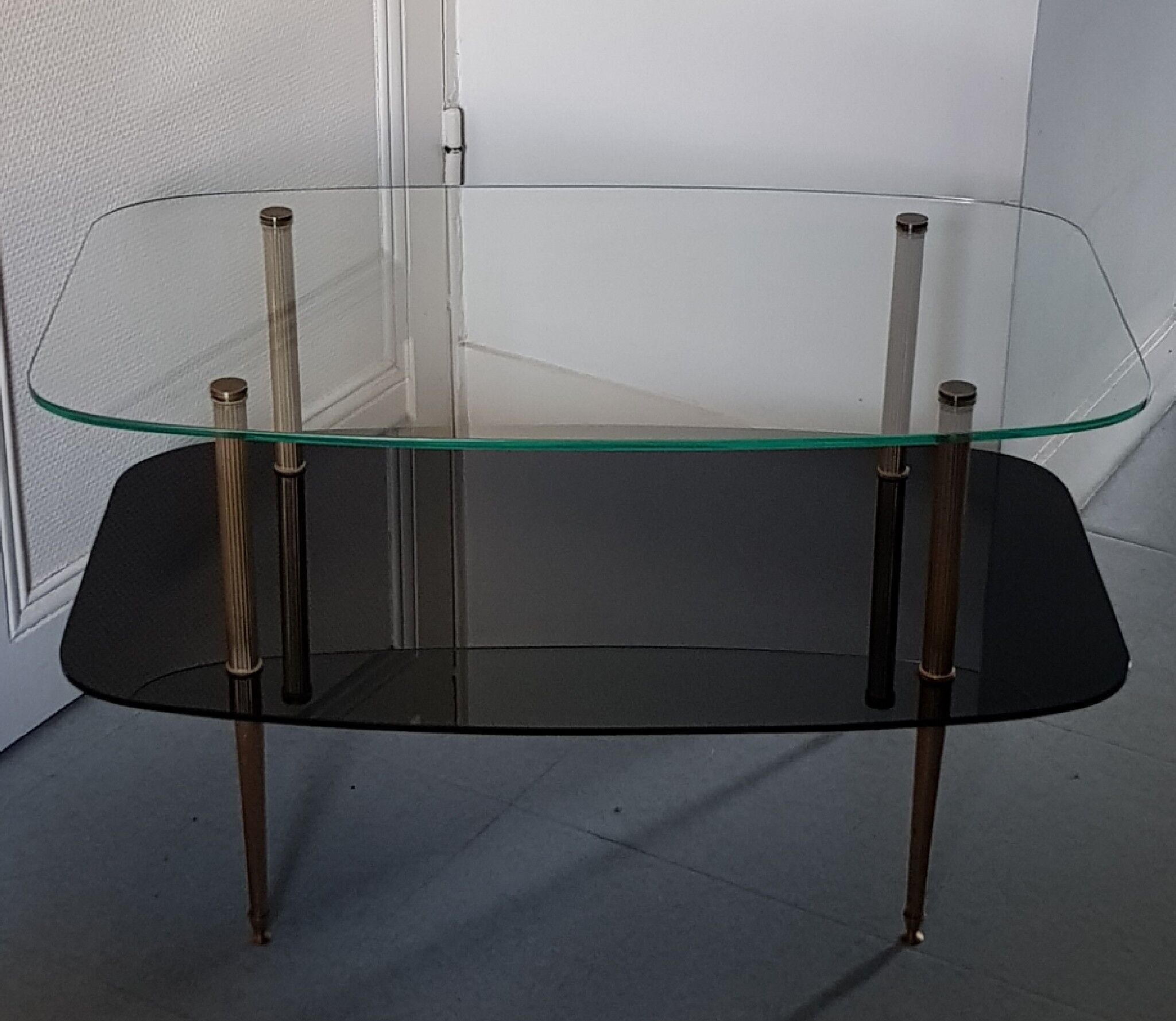 1960 glass coffee table