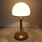 Brass and opaline glass table lamp 1980
