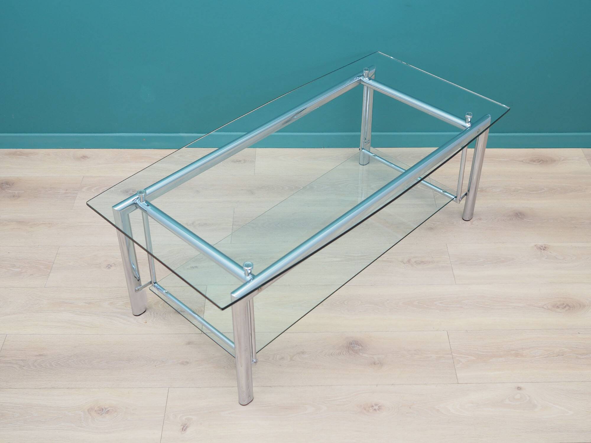 Glass coffee table, Danish design, 1970s, production: Denmark
