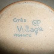 Sucrier couvert en grès CNP Village France