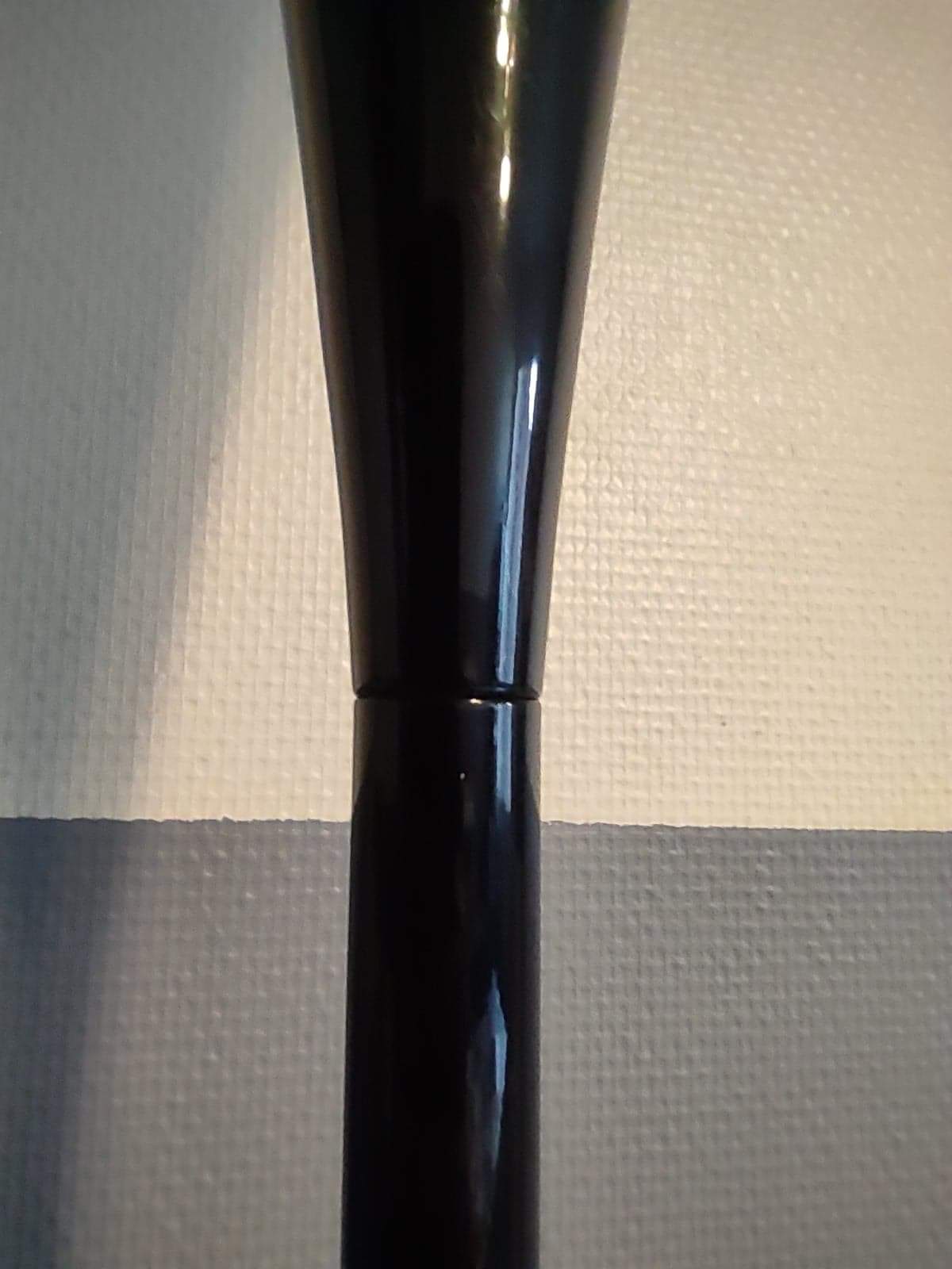 Lampadaire métal laqué noir "sablier" design années 80