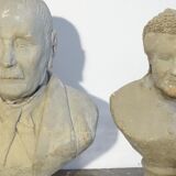 Pair of busts popular art nineteenth earthen terracotta