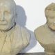 Pair of busts popular art nineteenth earthen terracotta