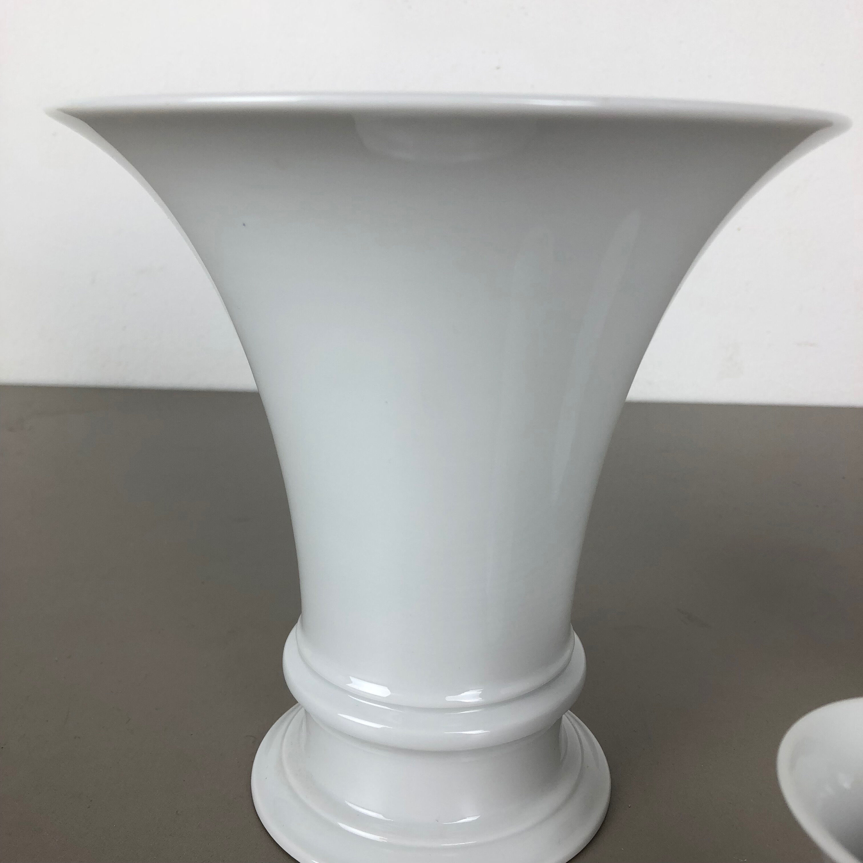 Set of 3 Op Art Vase Porcelain German Vase by Fürstenberg Ceramics Germany 1970s