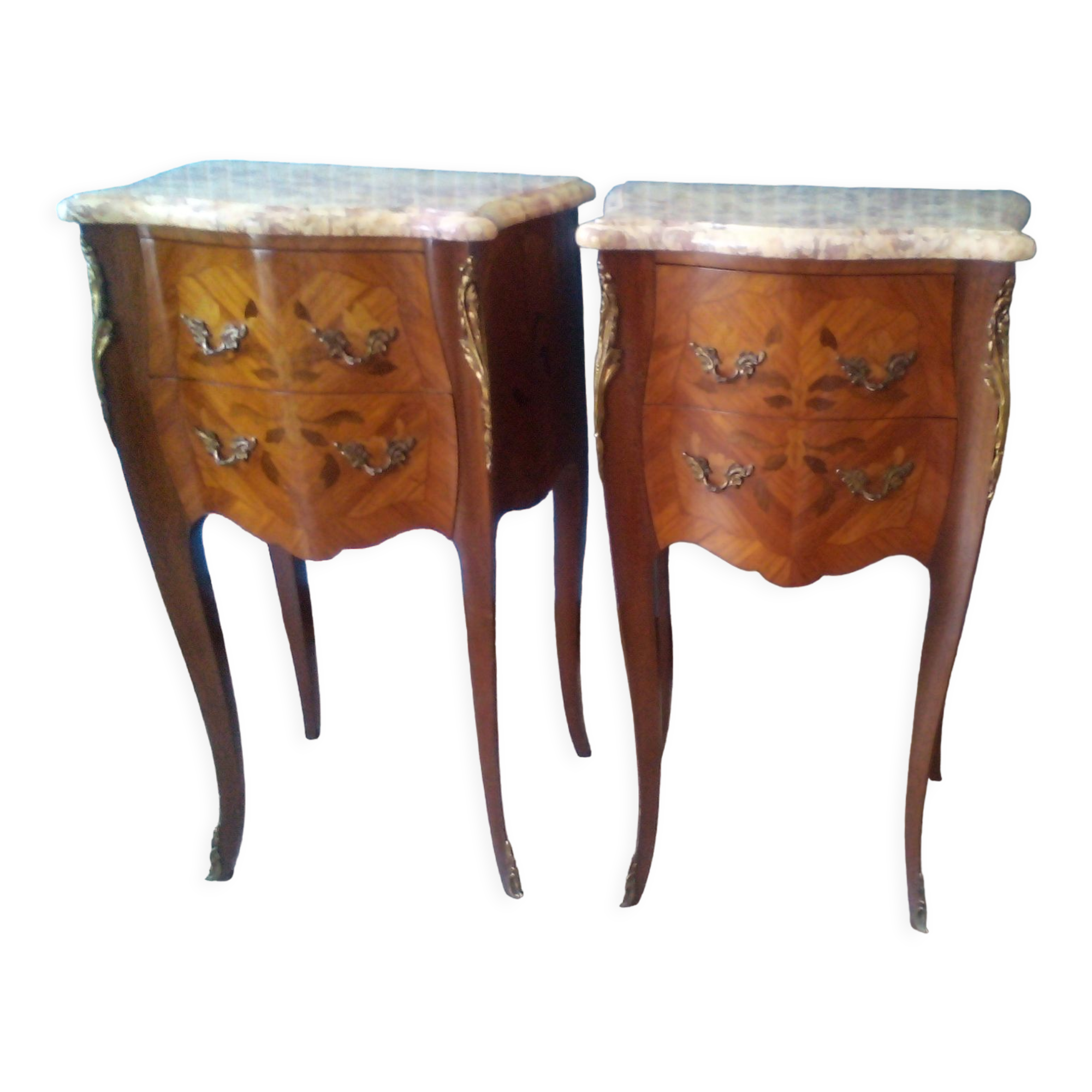 Paire de chevets louis xv bois de rose