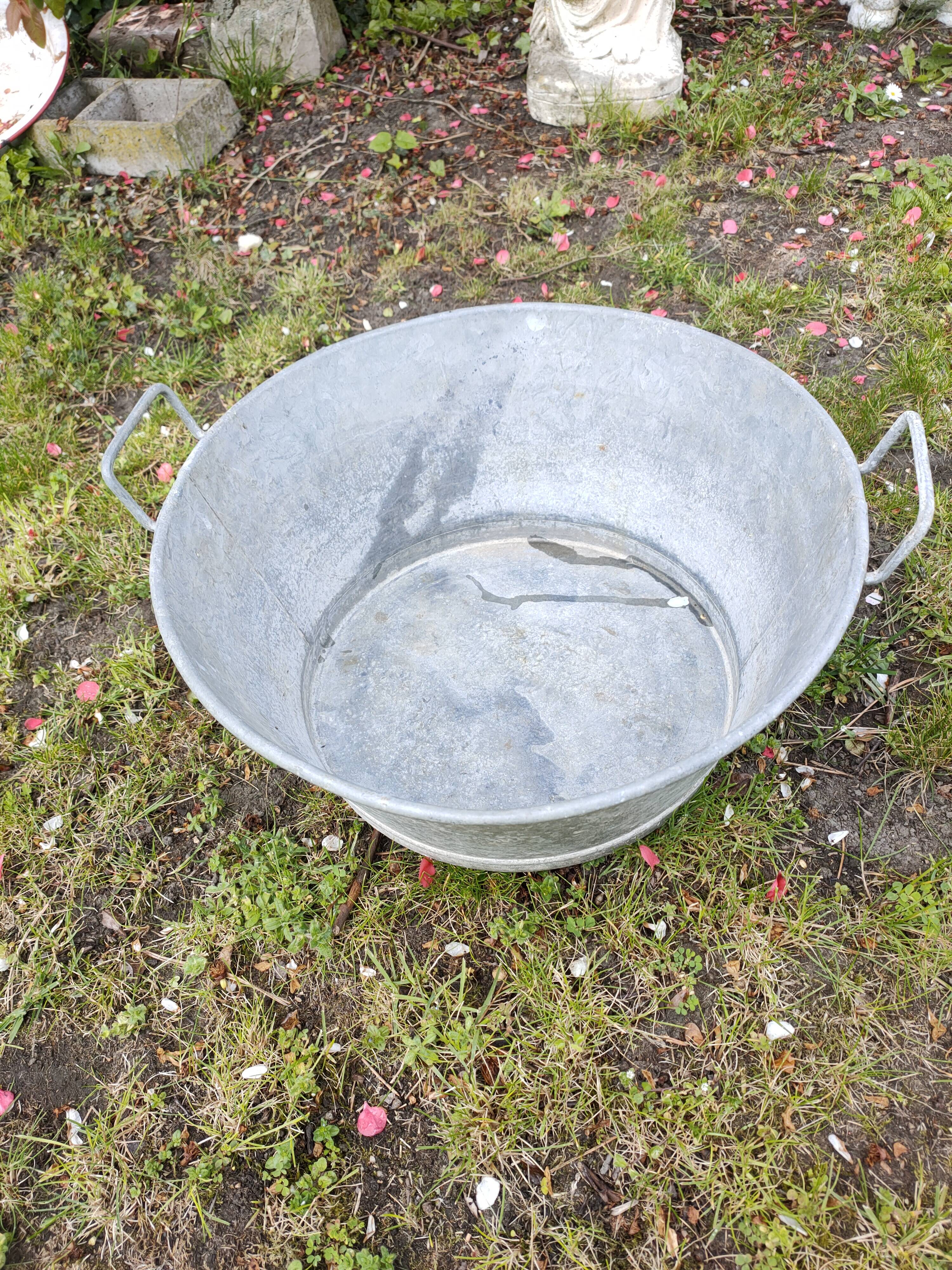 Old zinc basin