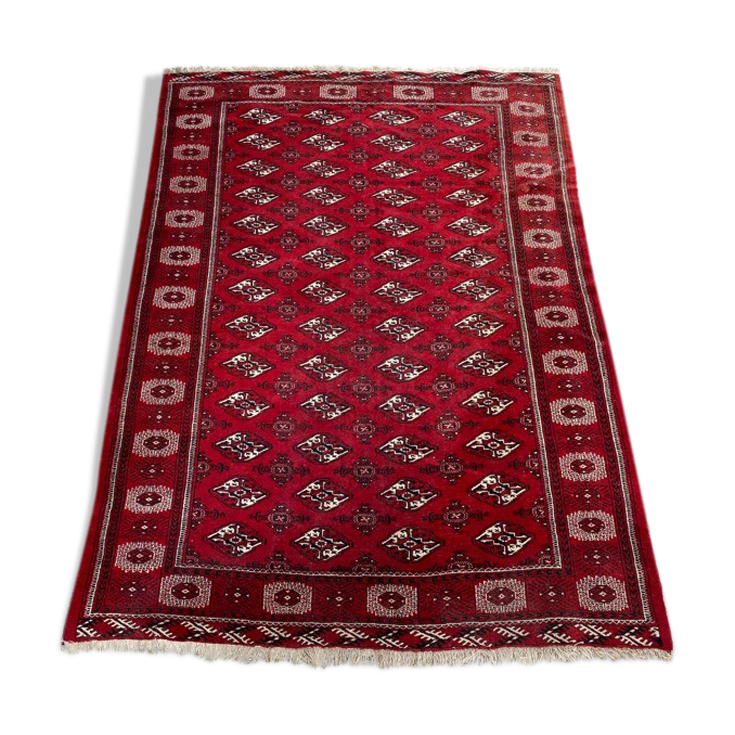 Vintage carpet bukhara afghan 196x274 cm