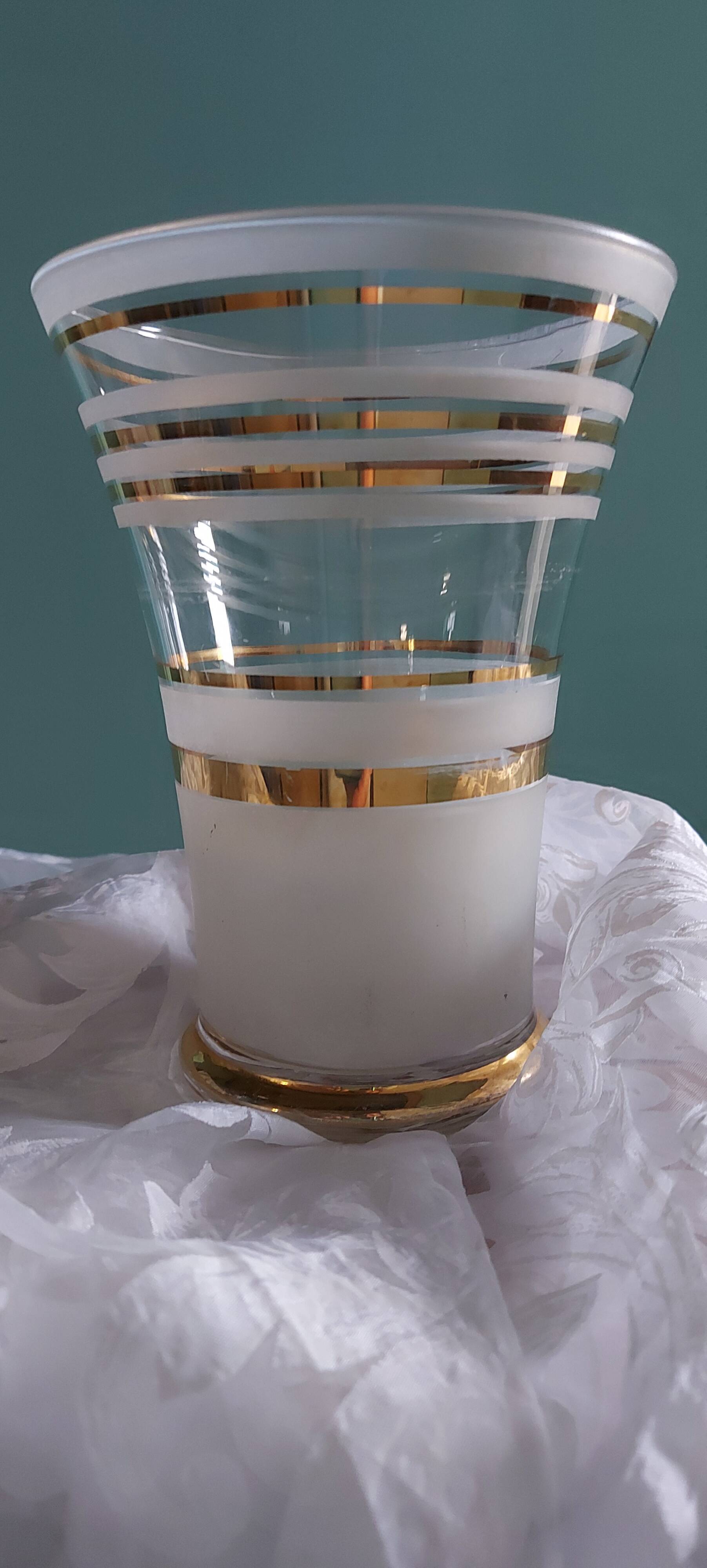 Vase vintage granité blanc