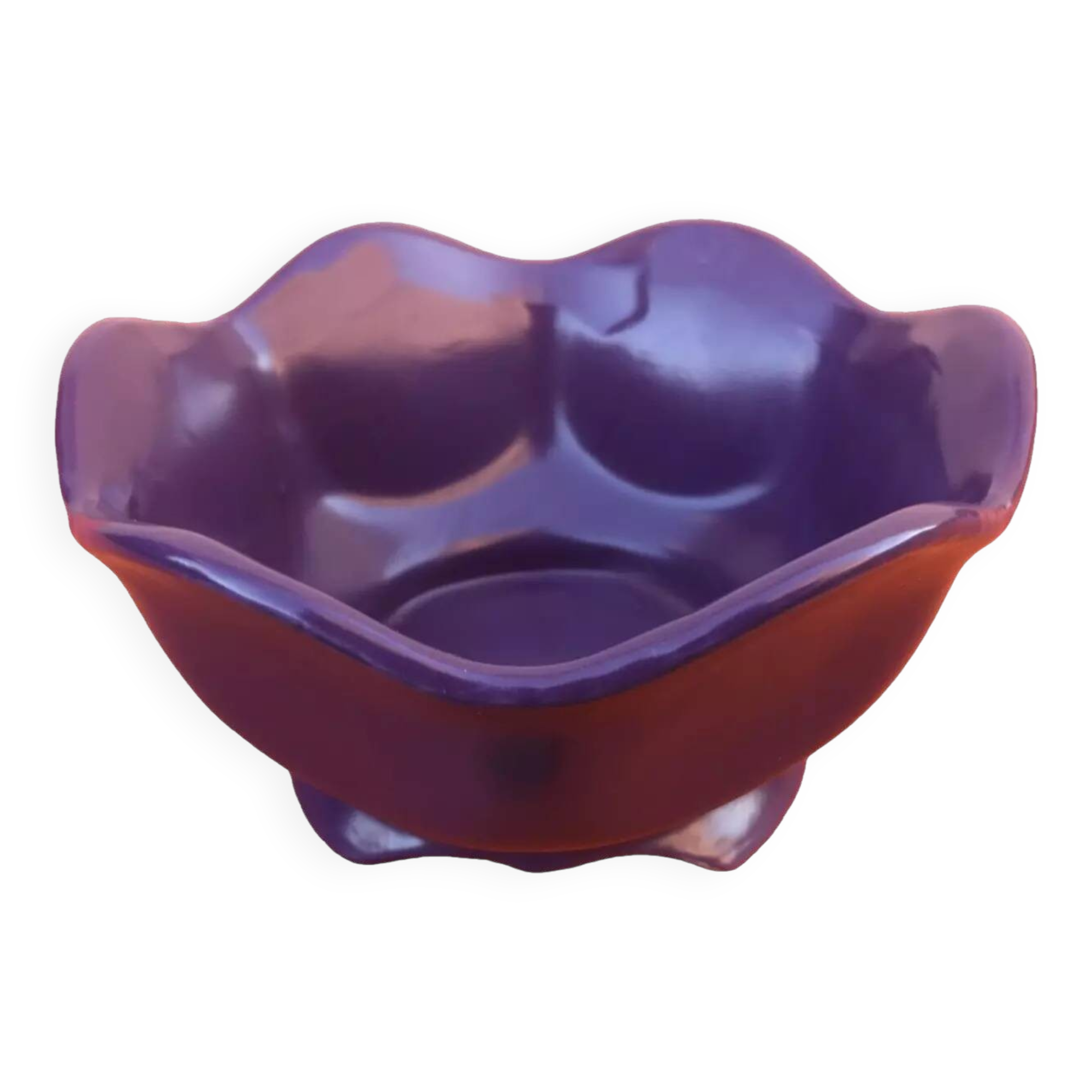 Polylobe Ceramic Planter / Decorative Pot on Pedestal