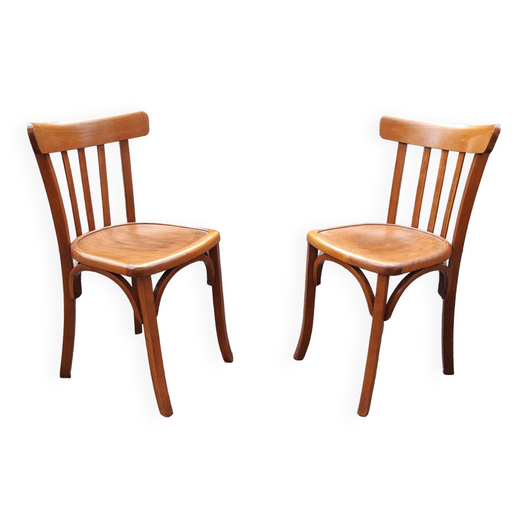 Paire de chaises bistrot années 60